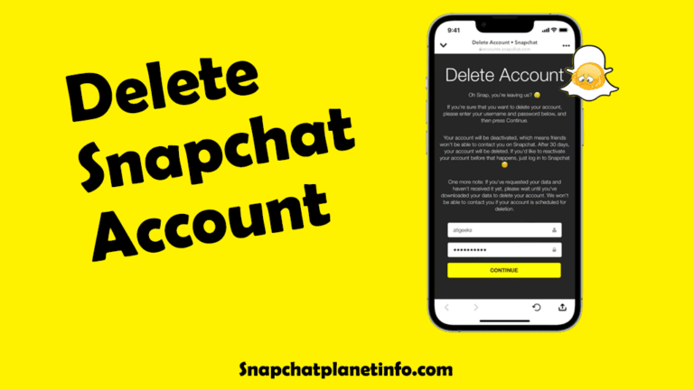 delete snapchat account