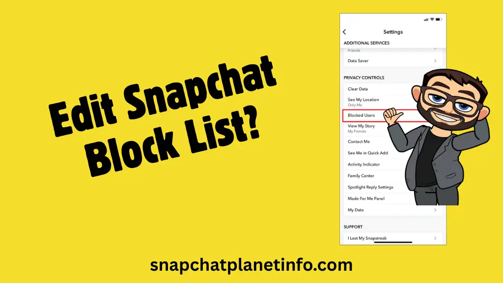 edit snapchat block list